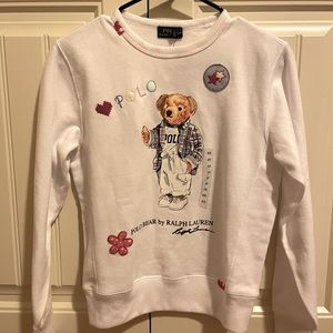 Polo bear fleece sweatshirt